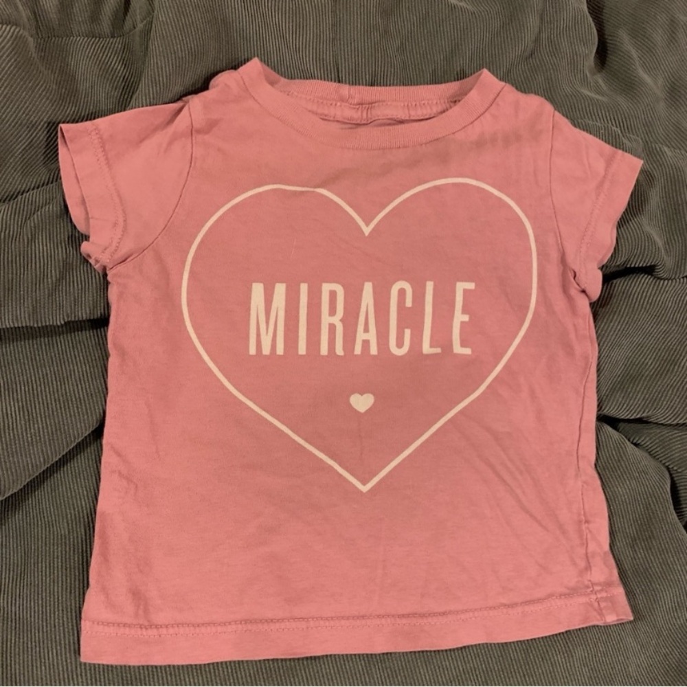 Peek Miracle T Shirt Short Sleeve Graphic Top Size 6 12 Months Little Peanut